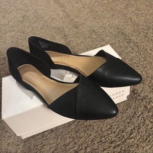 Taylor Black Pointed D'Orsay Flats